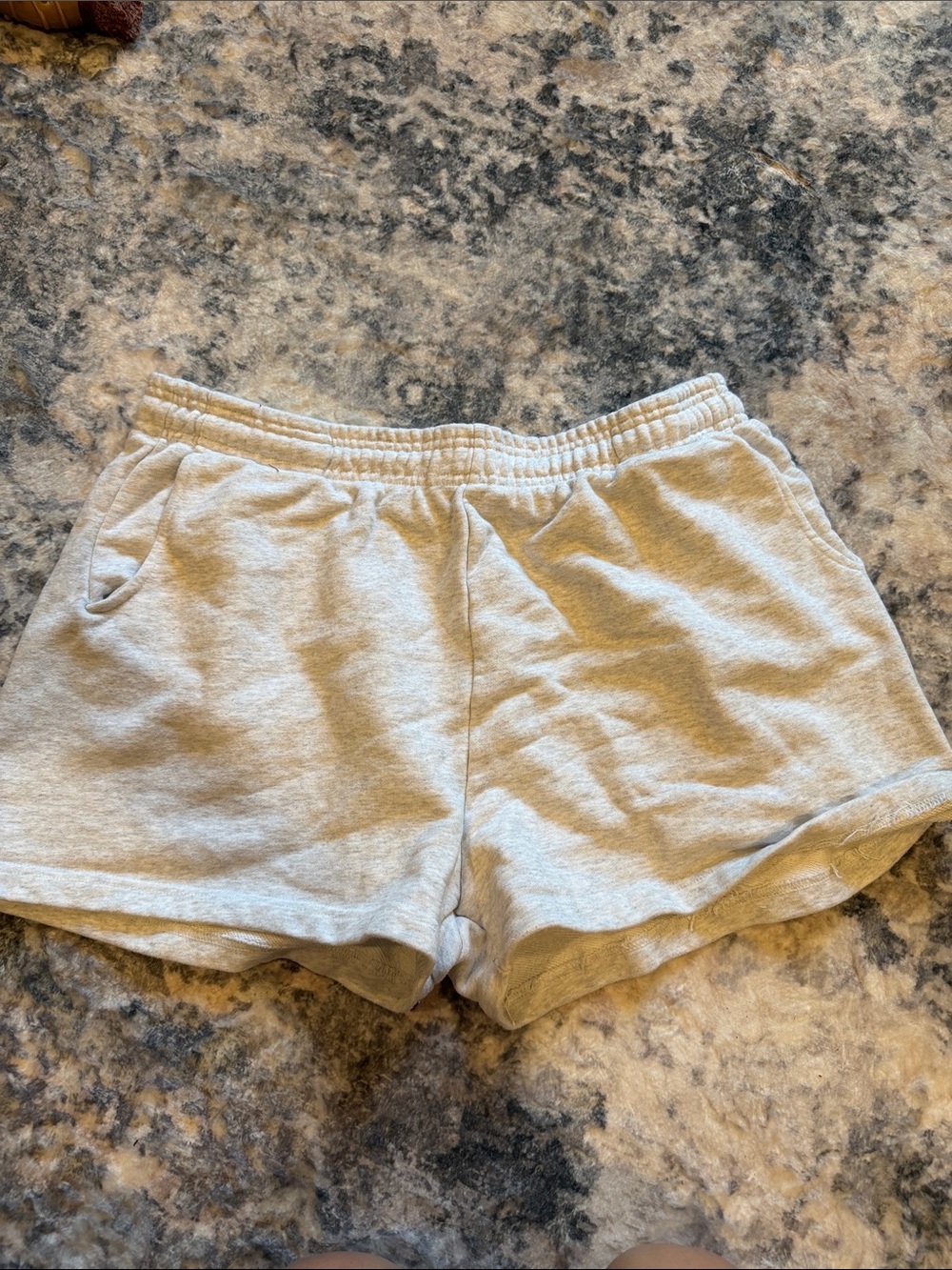 Adanola Light Gray Athletic Lounge Shorts